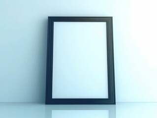 Modern black frame on a white background, contemporary wall art ideas, sleek decor for minimal interiors.