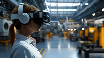 A woman wearing a white shirt. Generative AI