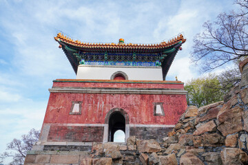 Tibetan architecture in the Four Great Regions of Summer Palace in Beijing.