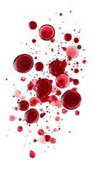 drops of blood isolated on white background