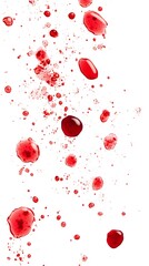 drops of blood isolated on white background
