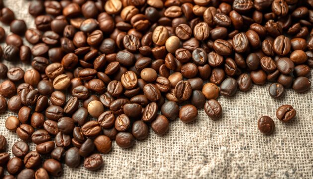 Sumatran Coffee Beans With Morning Light