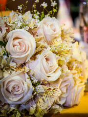 closeup Bridal Bouquet roses wedding