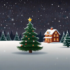 christmas tree of the snow