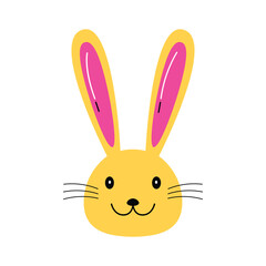 Bunny Face Vector Illustration