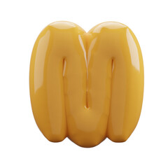 letter balloons alphabet realistic gold 3d rendering isolated on a transparent background