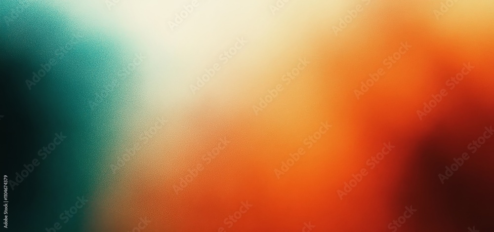 Poster abstract gradient background with teal orange beige and green colors seamless texture
