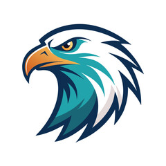 simple modern eagle head logo with clean lines and minimalist style and simple color pallete. eagle head logo
