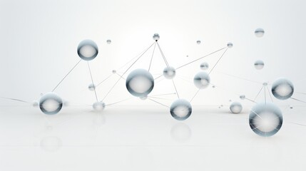 abstract representation of connectivity and technology with spheres and lines