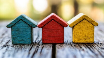 ３色の家の模型