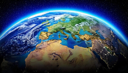 Fototapeta premium High resolution image of planet earth wit beautiful view captured with a HD camera