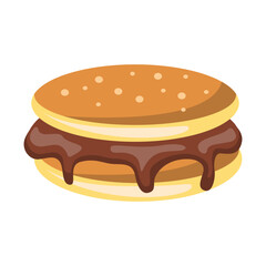 Chocolate Pancakes Vector Illustration