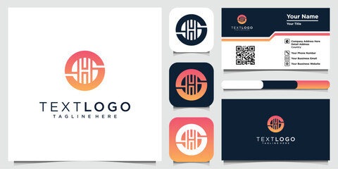 abstract initial letter S H logo design template . Creative Modern Letters Vector Icon Logo 
Illustration.