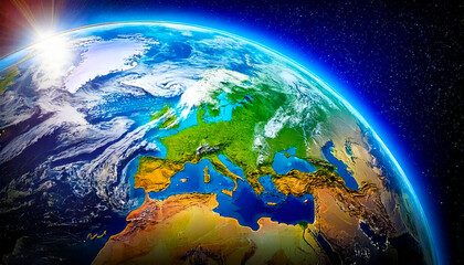 Fototapeta premium High resolution image of planet earth wit beautiful view captured with a HD camera