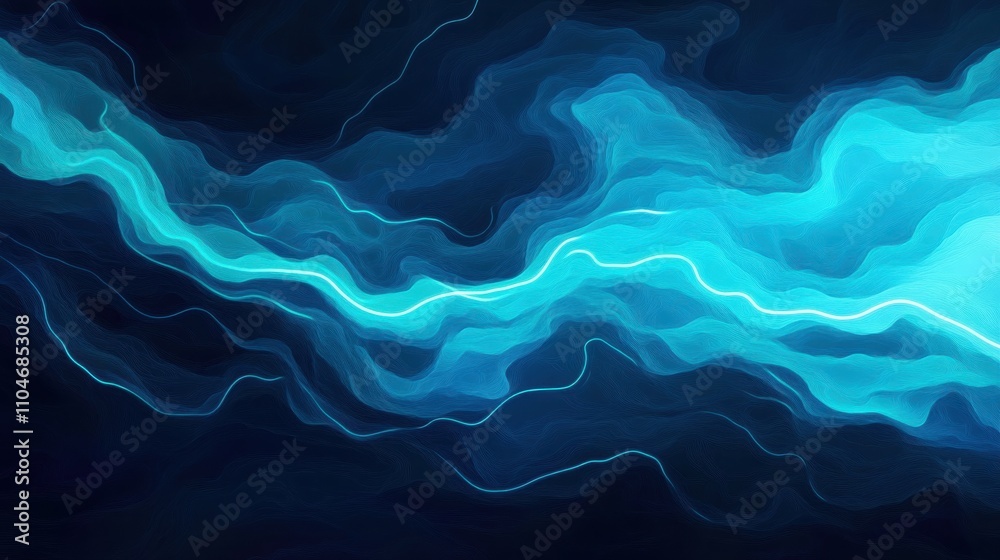 Poster abstract dynamic patterns with lightning effects