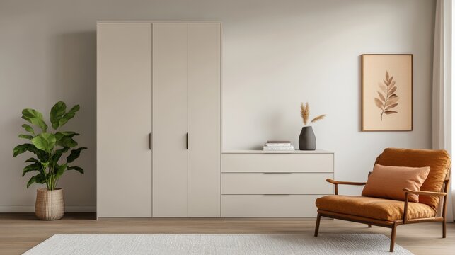 Modern Bedroom with Built-in Storage Solutions