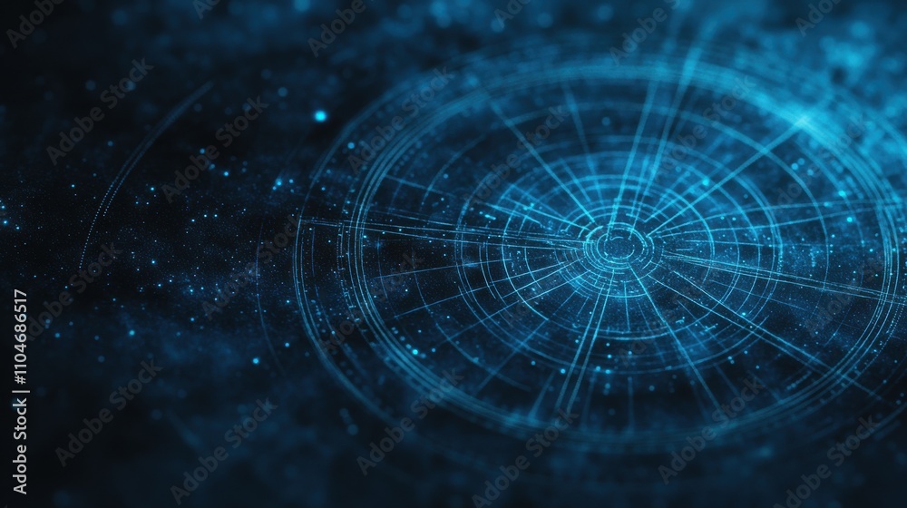 Poster Abstract Celestial Navigation Star Map Vector Design