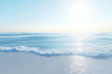 Obraz premium serene ocean waves under a bright sun