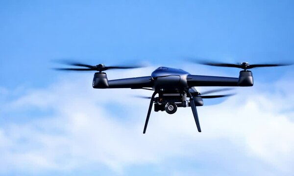 Drone Hovering Gracefully in the Open Sky