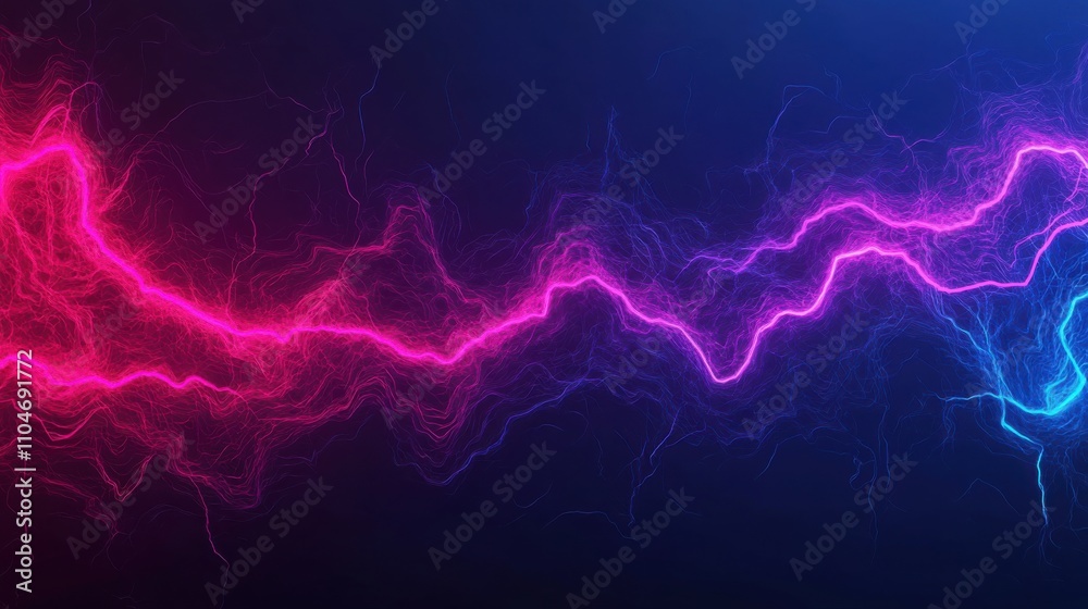 Poster Abstract Lightning Effect with Dynamic Color Shapes