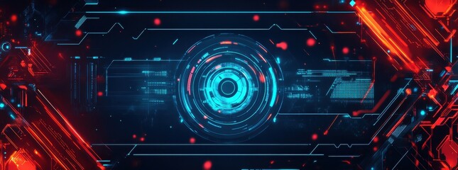 Obraz premium Advanced technology showcased through vibrant digital displays.