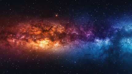 Futuristic Milky Way Panorama with Star Clusters