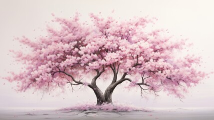 Obraz premium beautiful cherry blossom tree in full bloom