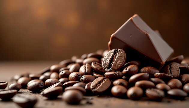  Coffee beans and chocolate  A delightful indulgence