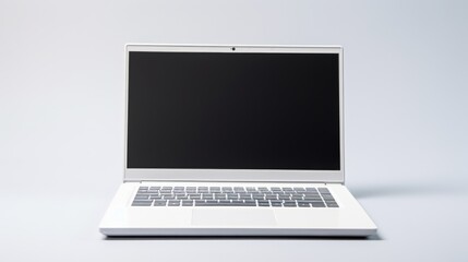 Fototapeta premium modern laptop with a blank screen on a minimalist background