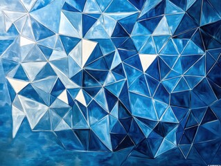 abstract geometric pattern in shades of blue