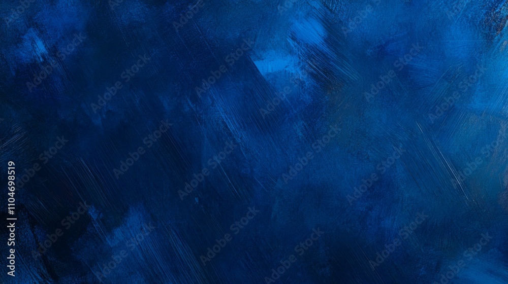Aufkleber deep blue abstract background with textured brush strokes