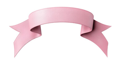 Pink Banner Ribbon 3D Render  Isolated on Transparent Background
