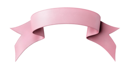 Pink Banner Ribbon 3D Render  Isolated on Transparent Background