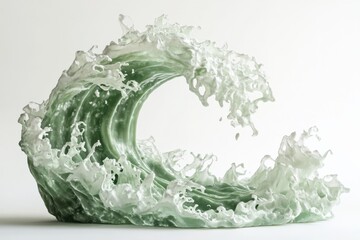 dynamic wave sculpture capturing the power of ocean waves