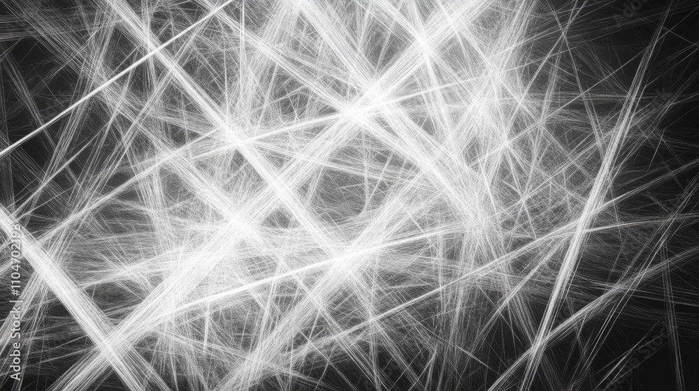 Poster Abstract Light Lines in Monochrome Style for Modern Background Design