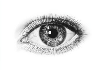 detailed close-up of a human eye showcasing intricate patterns and textures