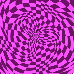 Psychedelic checkerboard poster