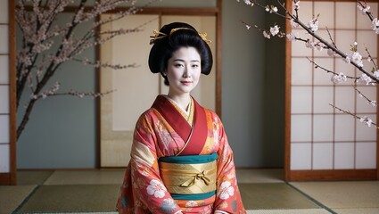 geisha in kimono