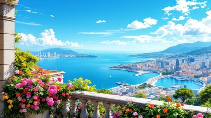 Balcony, ocean views, stunning.