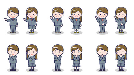 Fototapeta premium 中高生の男女 04