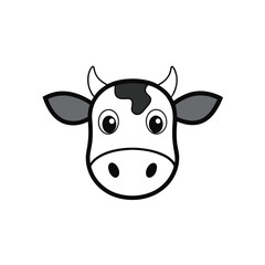 cow head vector illustration