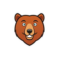 Grizzly Bear head vector illustration