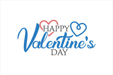 happy valentines day art vector illustration typographic design 