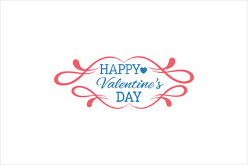 happy valentines day art vector illustration typographic design 