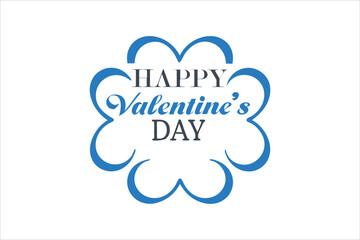happy valentines day art vector illustration typographic design 