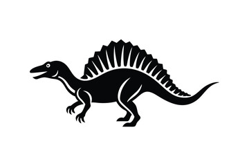 Spinosaurus silhouette art vector 