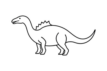 Spinosaurus line art vector 