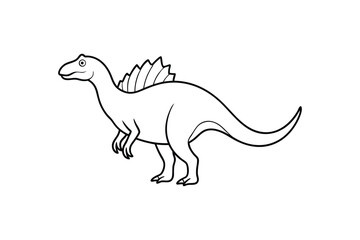 Spinosaurus line art vector 