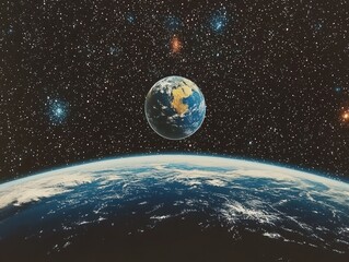 Fototapeta premium a breathtaking view of earth from space showcasing the beauty of our planet