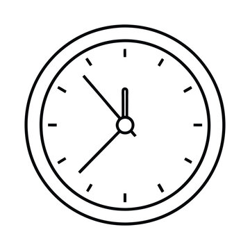 recommend clip art: wall clock on a line art vector 